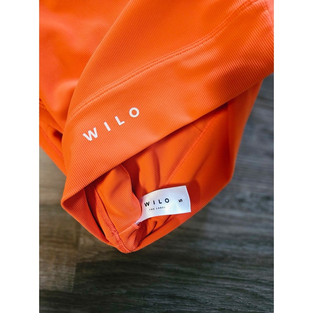 Wilo The Label Orange Ribbed Cropped Tank - Picture 6 of 7